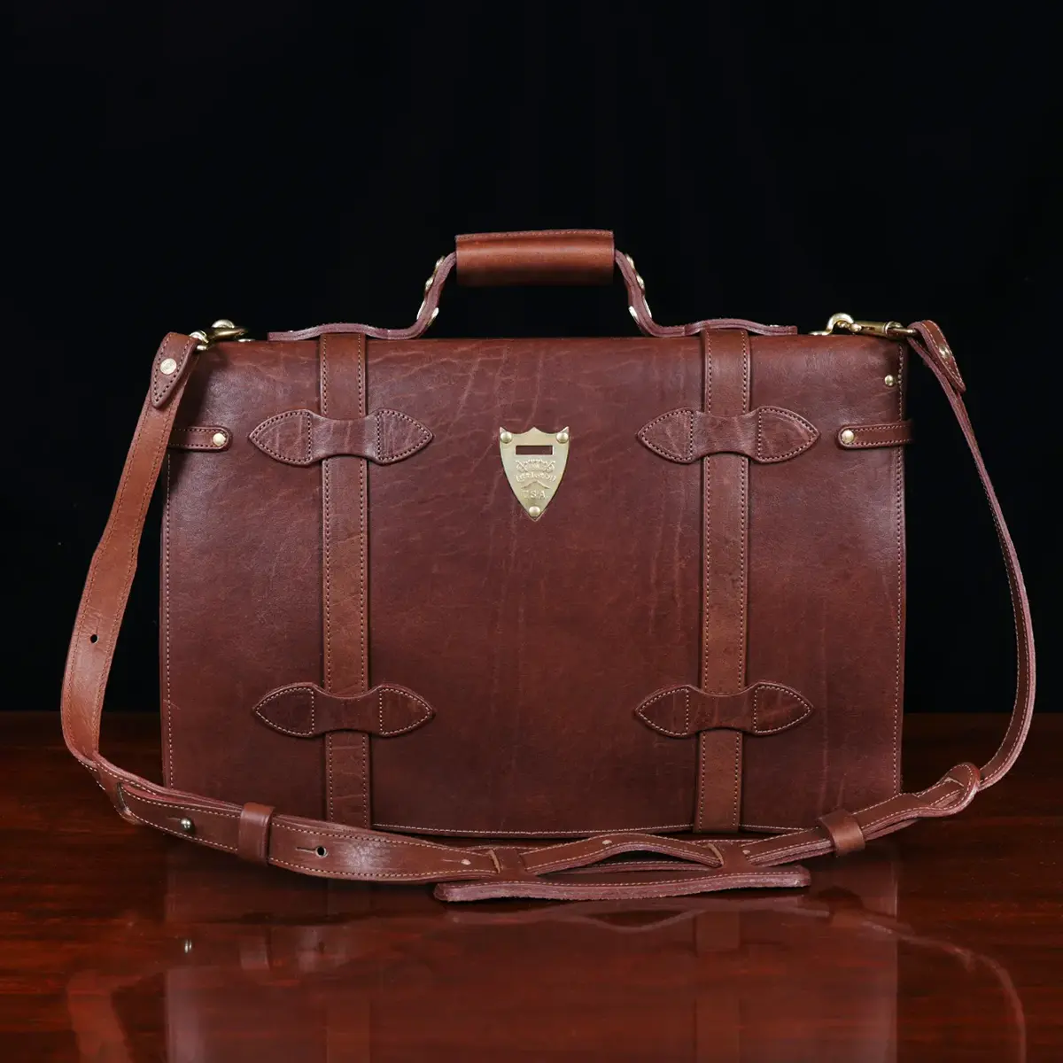 Leather Messenger Bag Vintage Leather Bag Executive Office 