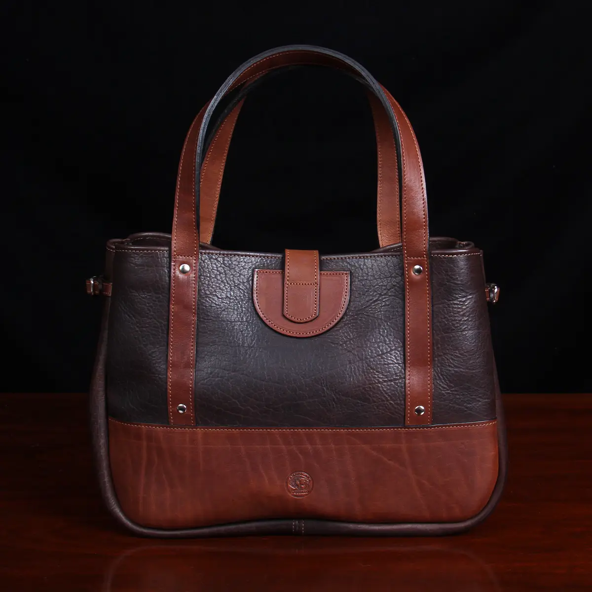 Leather Document Bag with Strap, No. 16 - Business Bag - Soft, Full-Grain Brown American Steerhide Leather - USA Made by Col. Littleton, 16 3/4 x 12