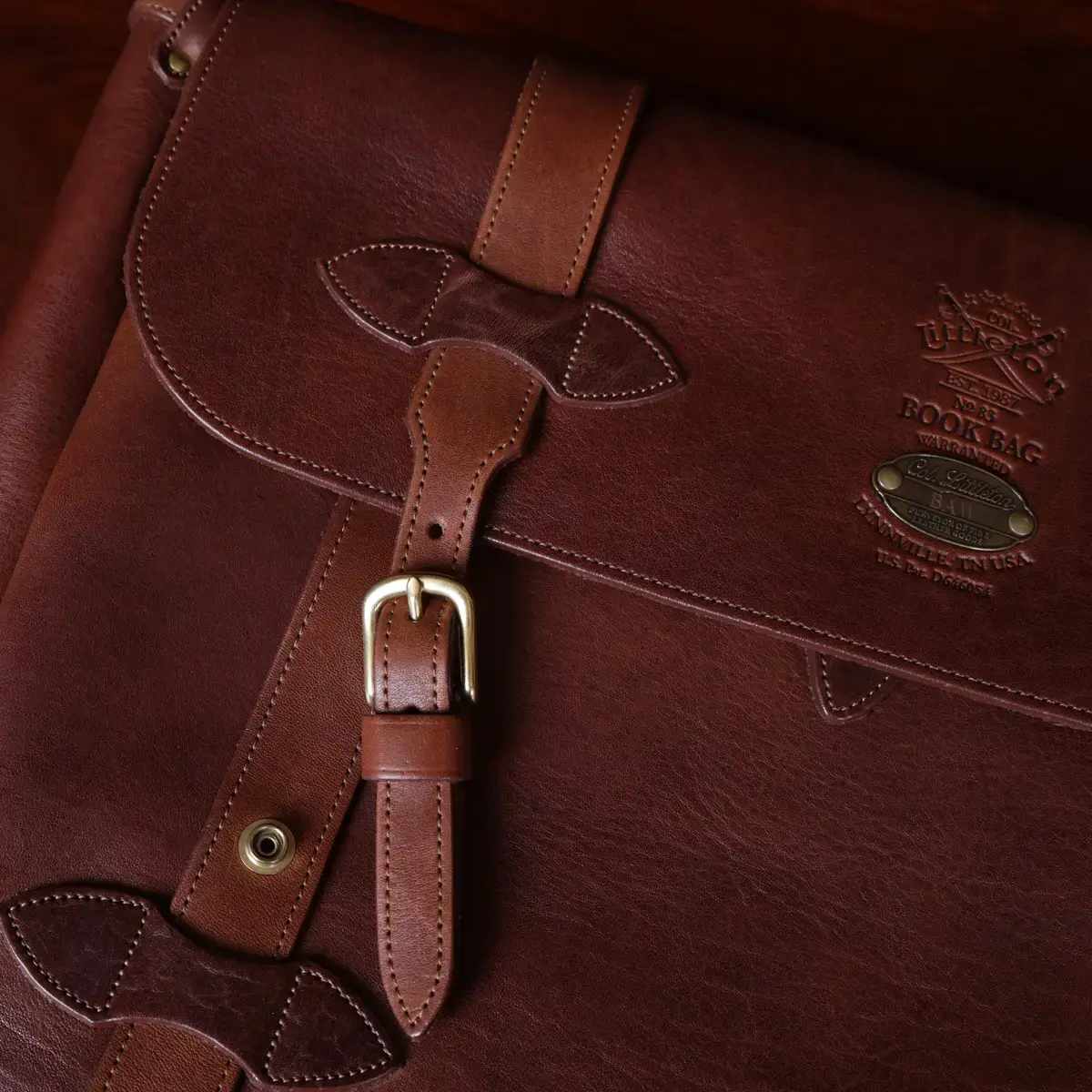 17"DHK Men Genuine Vintage Leather Messenger Shoulder Laptop Large Bag  Briefcase