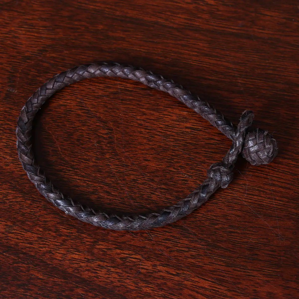 BRAIDED LEATHER BRACELET With Hook. Custom Made to Fit Your Wrist Size. in  Brown or Black,thin or Thick. Handbraided With Sturdy Metal Clasp -   Israel