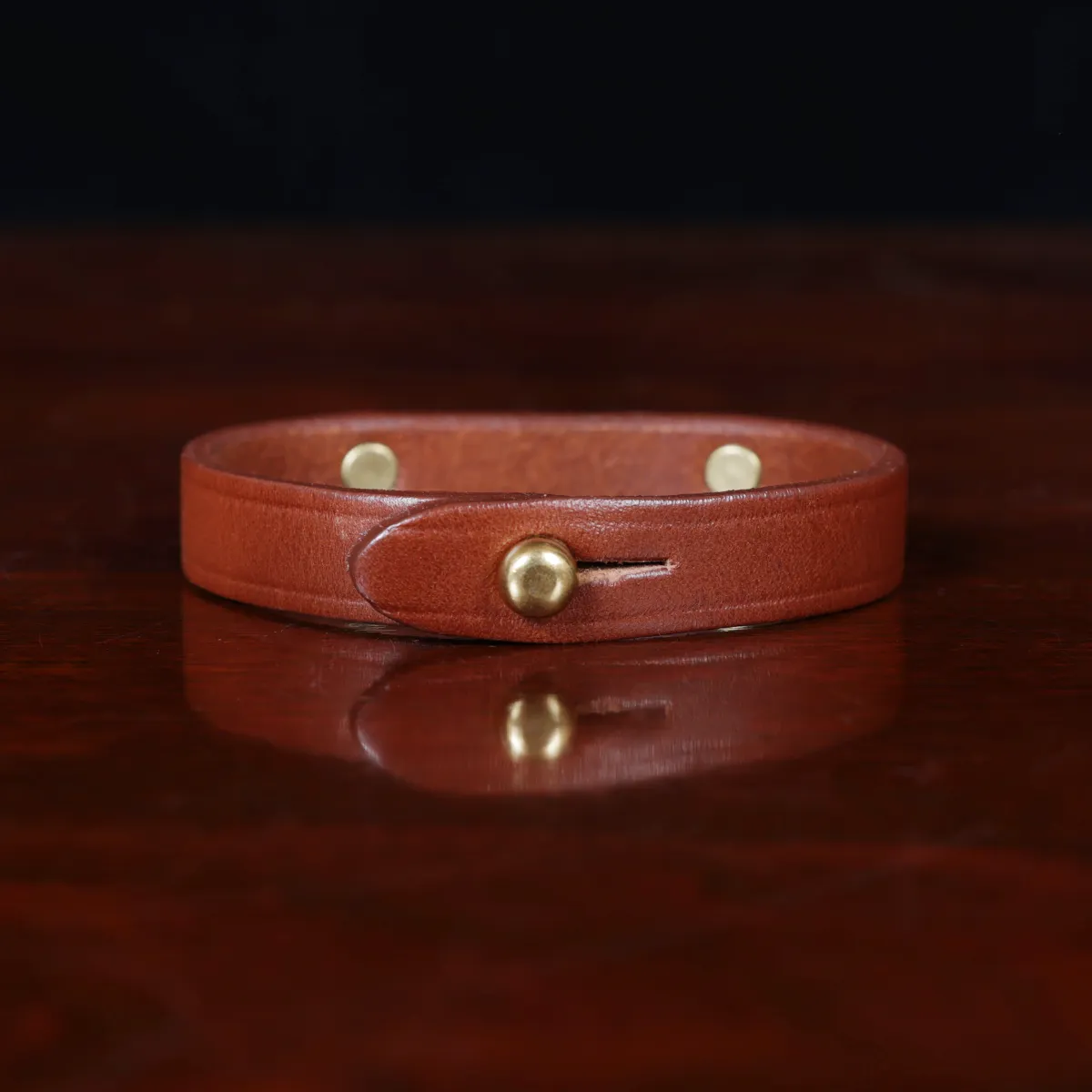 Vintage Double Wrap Leather Monogram Bracelet