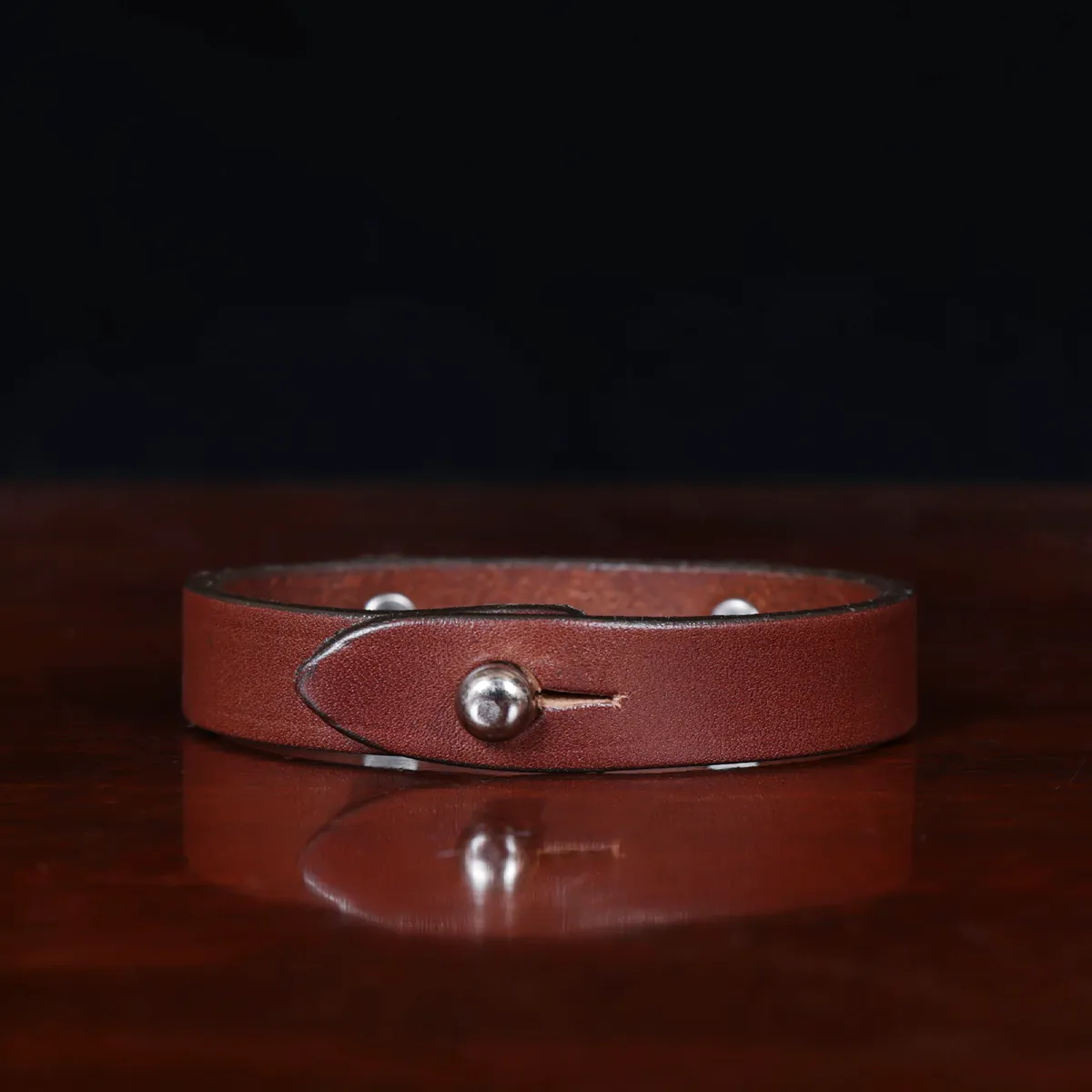 Vintage Double Wrap Leather Monogram Bracelet