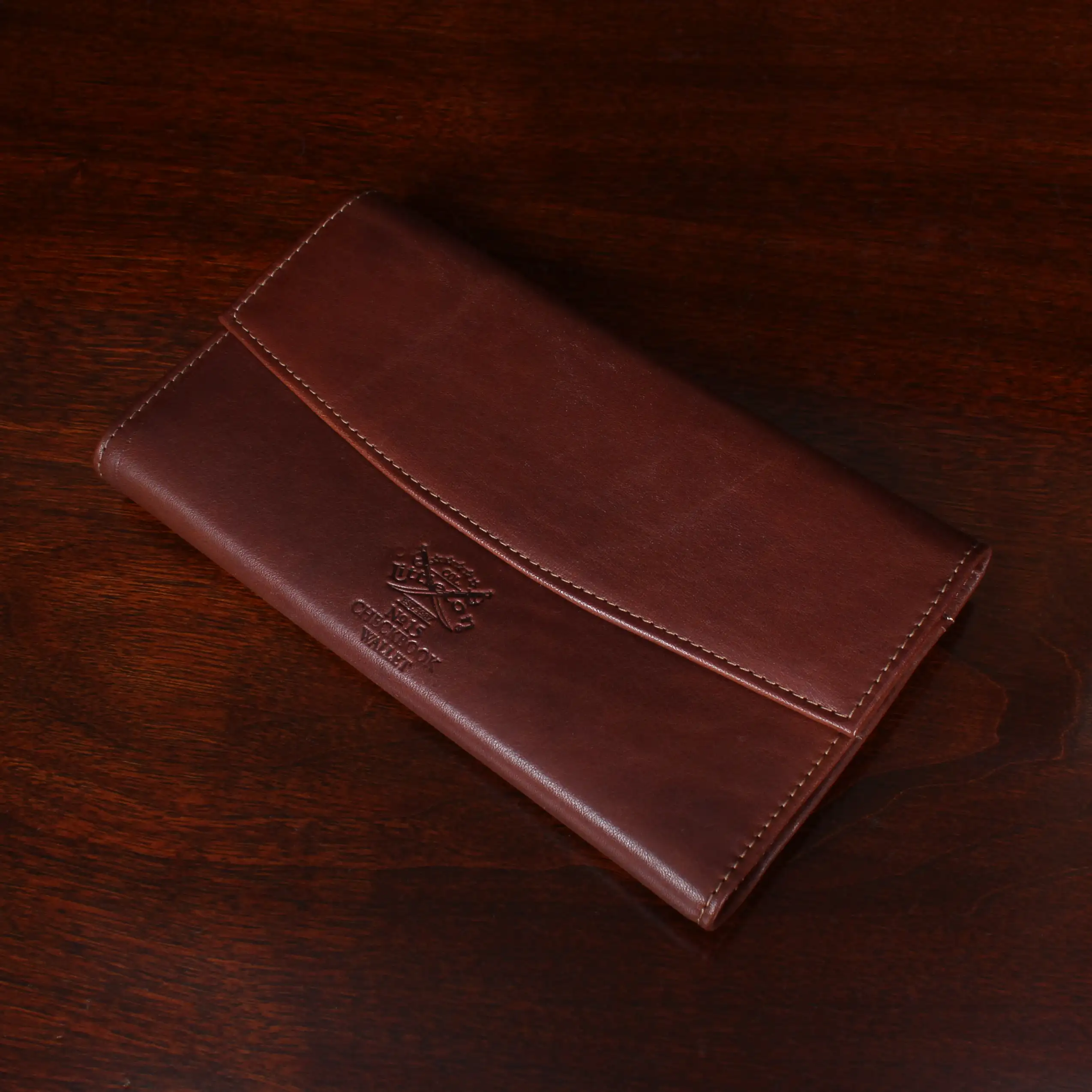 Personalized Checkbook Wallet Top Grain Leather Zipped 