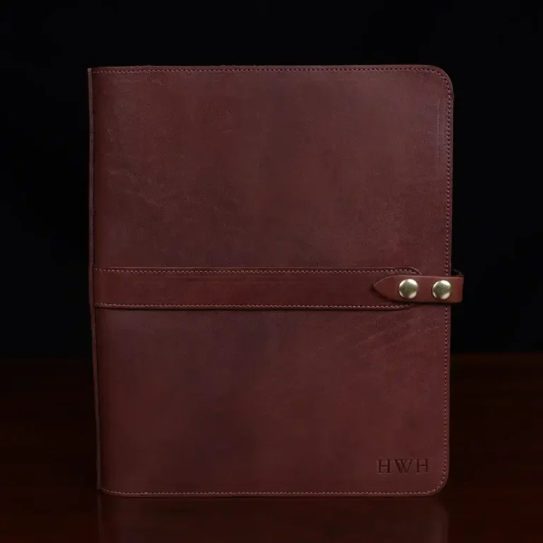 No. 36 Leather Double Portfolio in Vintage Brown