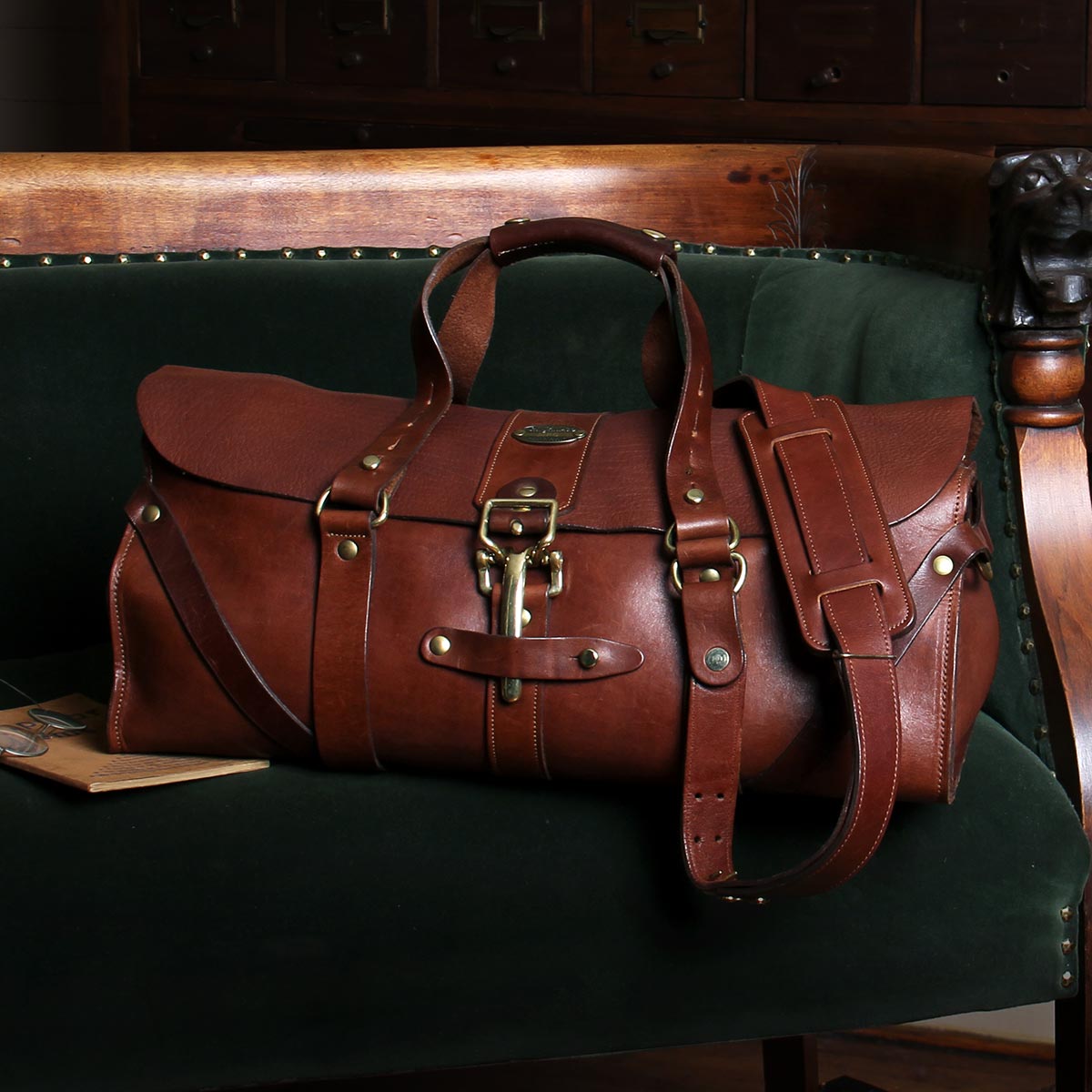 The Leather Weekender: Brown Leather Weekend Bag