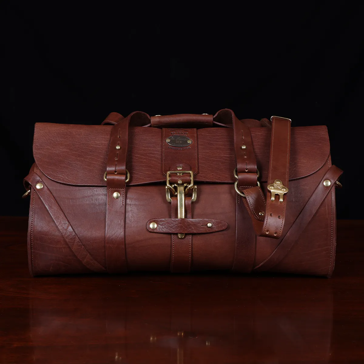 Full-Grain Leather Duffle for Weekend Travel, No. 3 Grip, USA Made