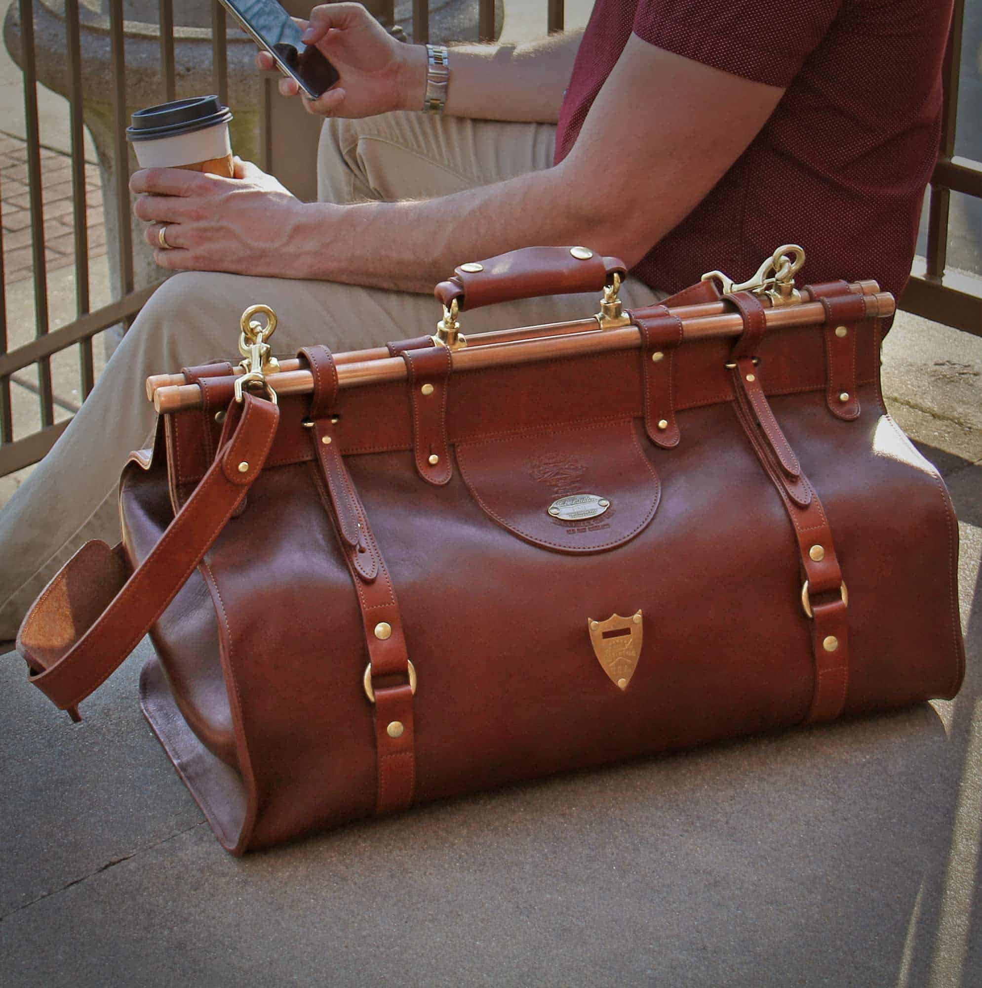 Full-Grain Leather Duffle for Weekend Travel, No. 3 Grip, USA Made | Col  Littleton