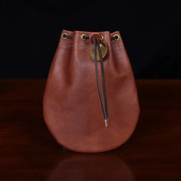 Leather Drawstring Possibles Bag Small, USA Made