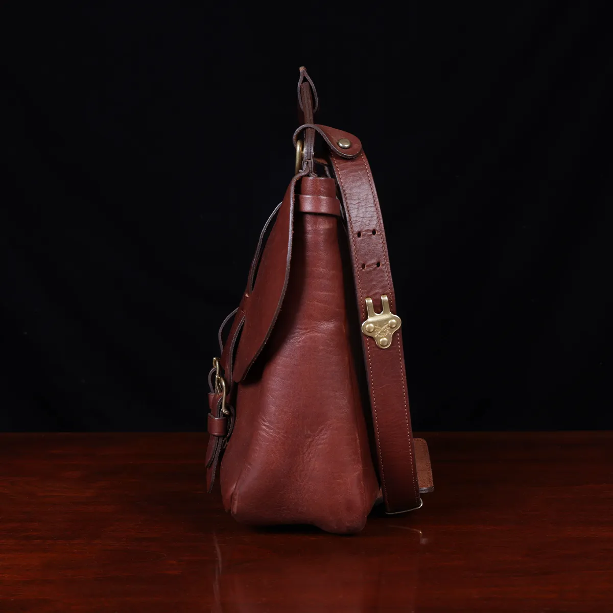 Small Womens Leather Handbags With Wooden Handle Side Bag Purse