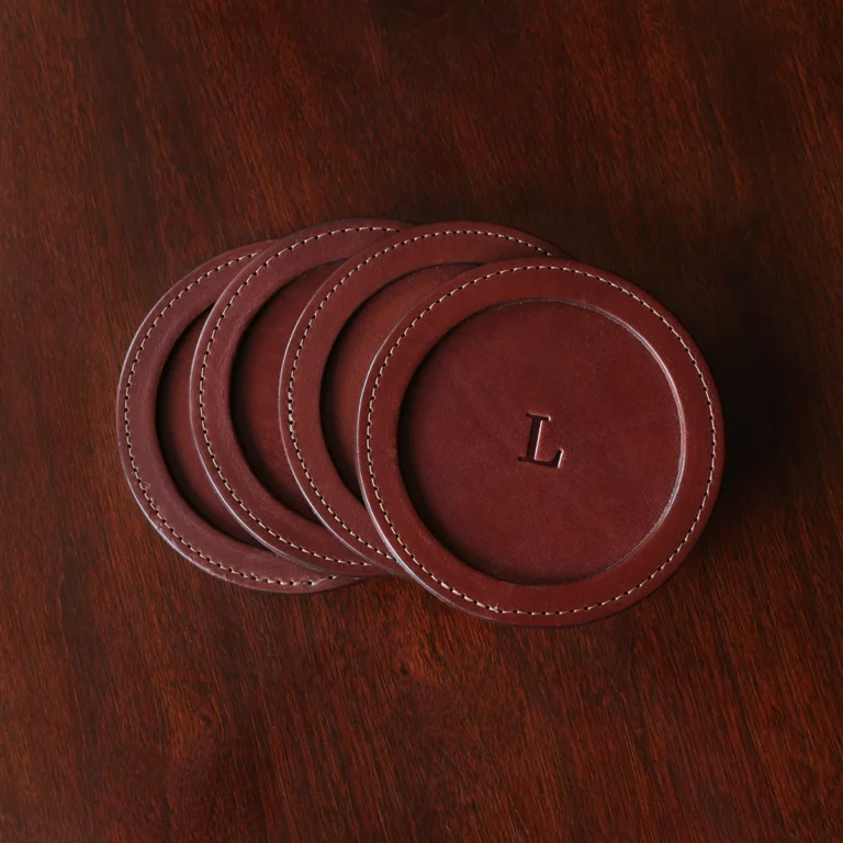 Leather Tray Organizer Hide & Drink Coin, Decorative