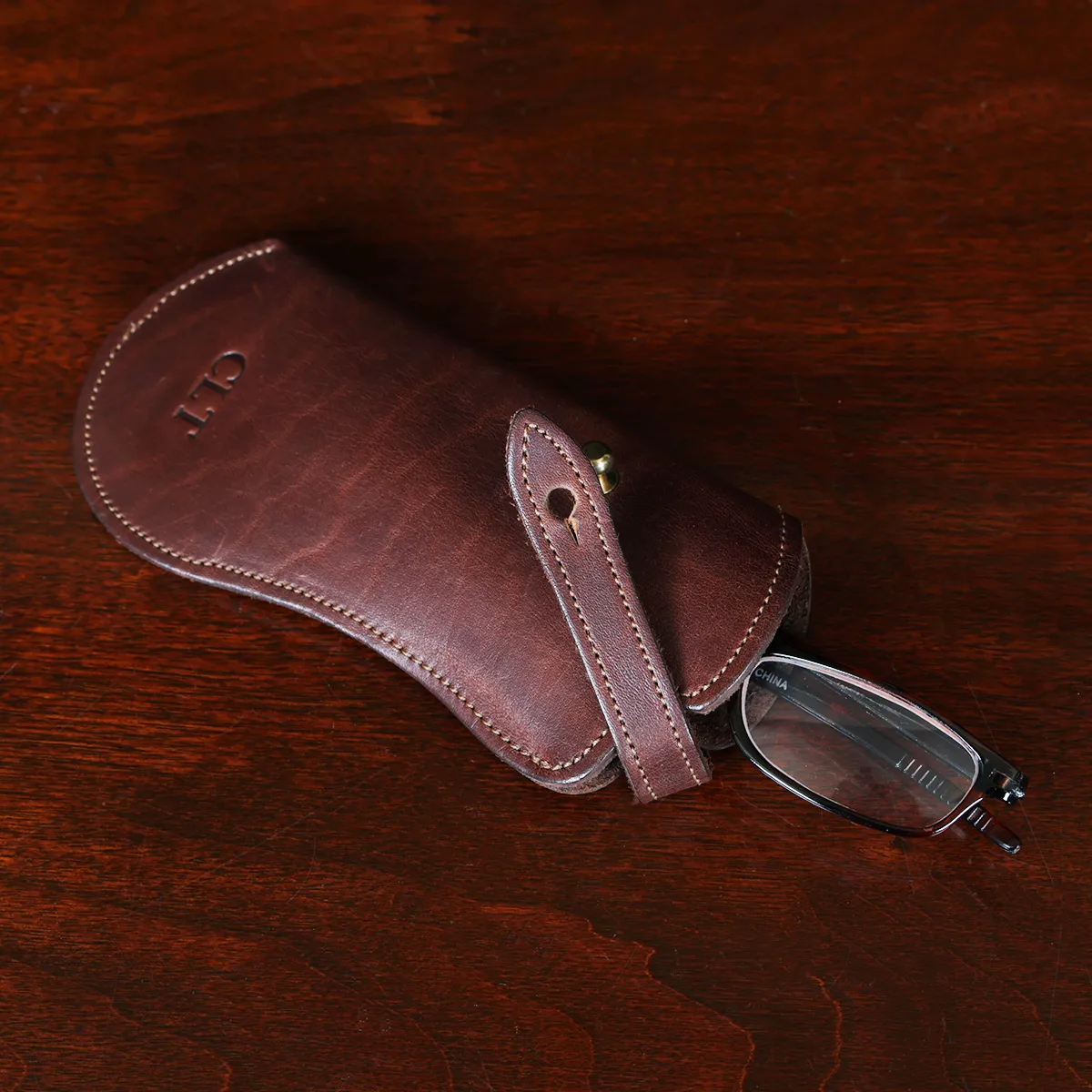 Slim Reading Glasses Sleeve Handmade in Premium Leather 