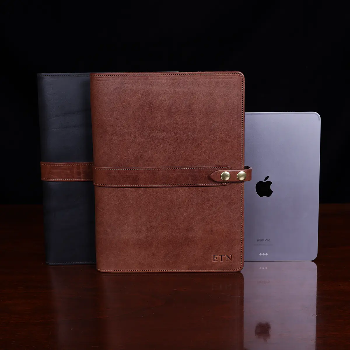 Rugged Leather iPad Portfolio Case With Stand for New iPad Air 
