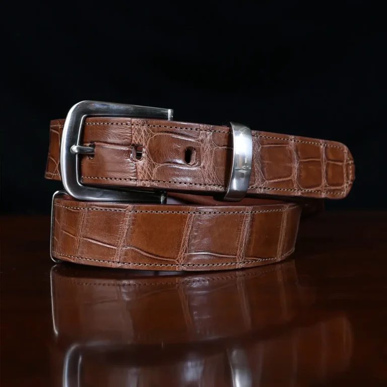 No. 4 Belt in American Alligator - front view