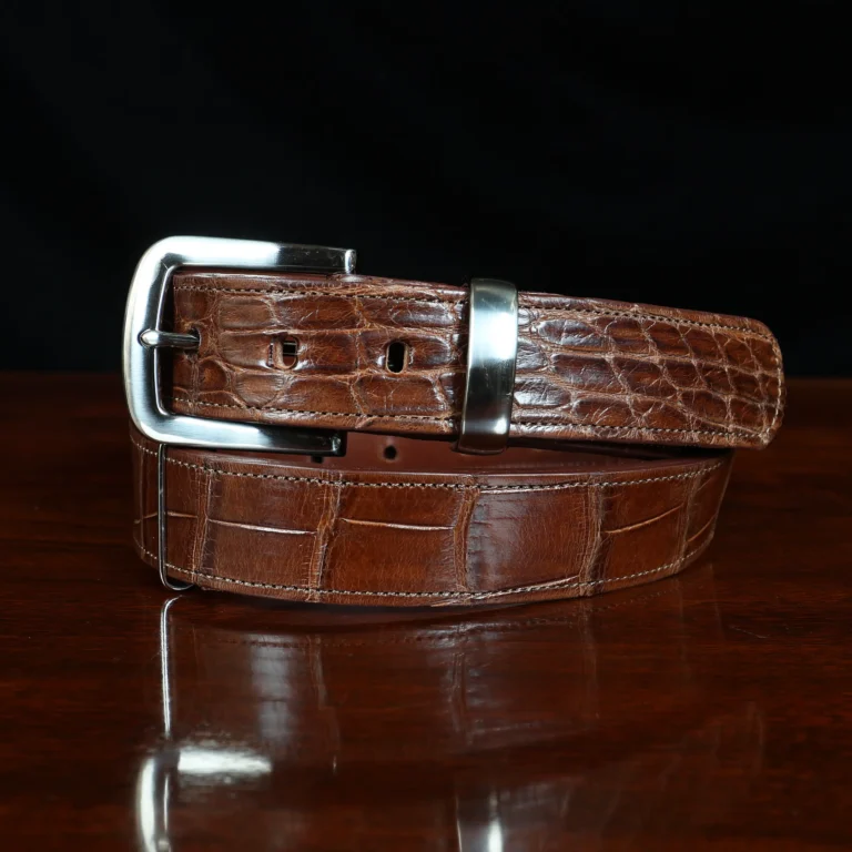 No. 4 Belt in American Alligator - front view