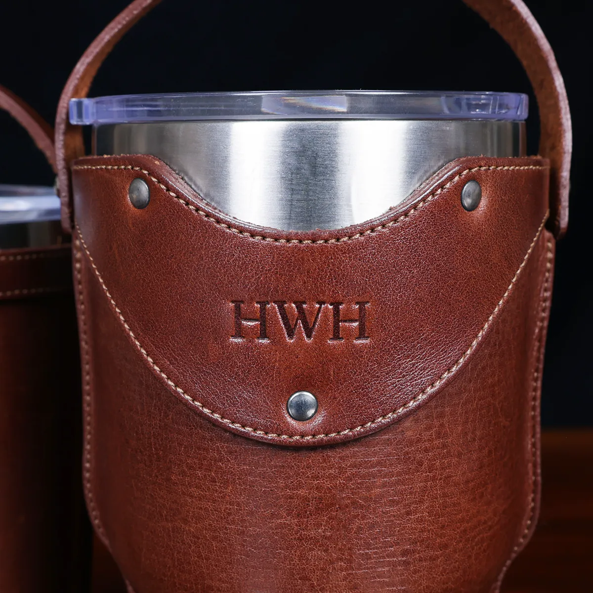 Leather Tumbler Set | Sleeve and Stainless Steel Cup | USA Made