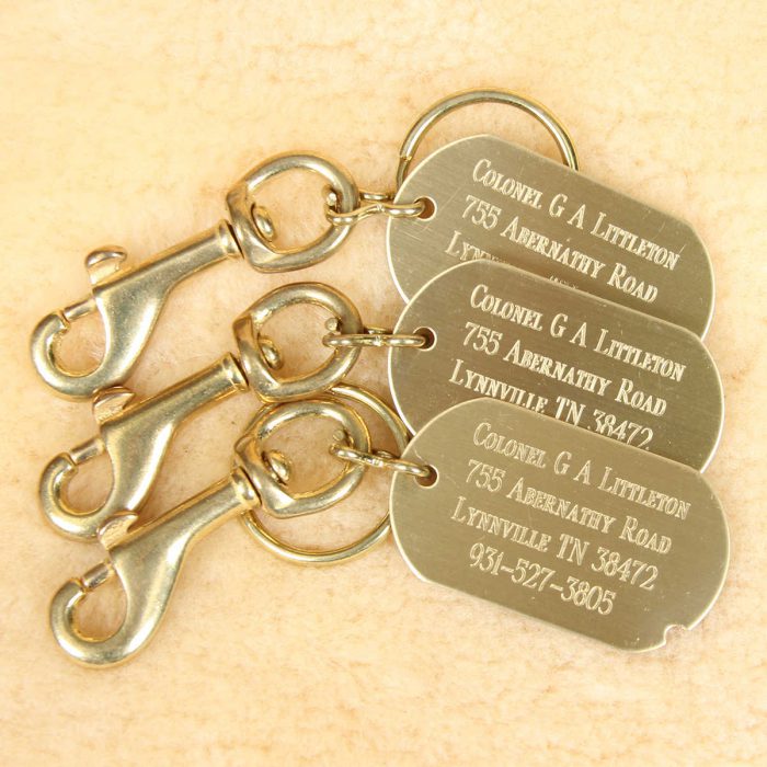 ID Luggage Tags Brass | Personalized & USA Made | Col. Littleton