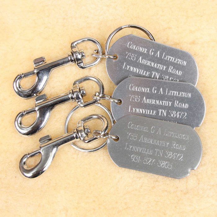 engraved stainless steel luggage tags