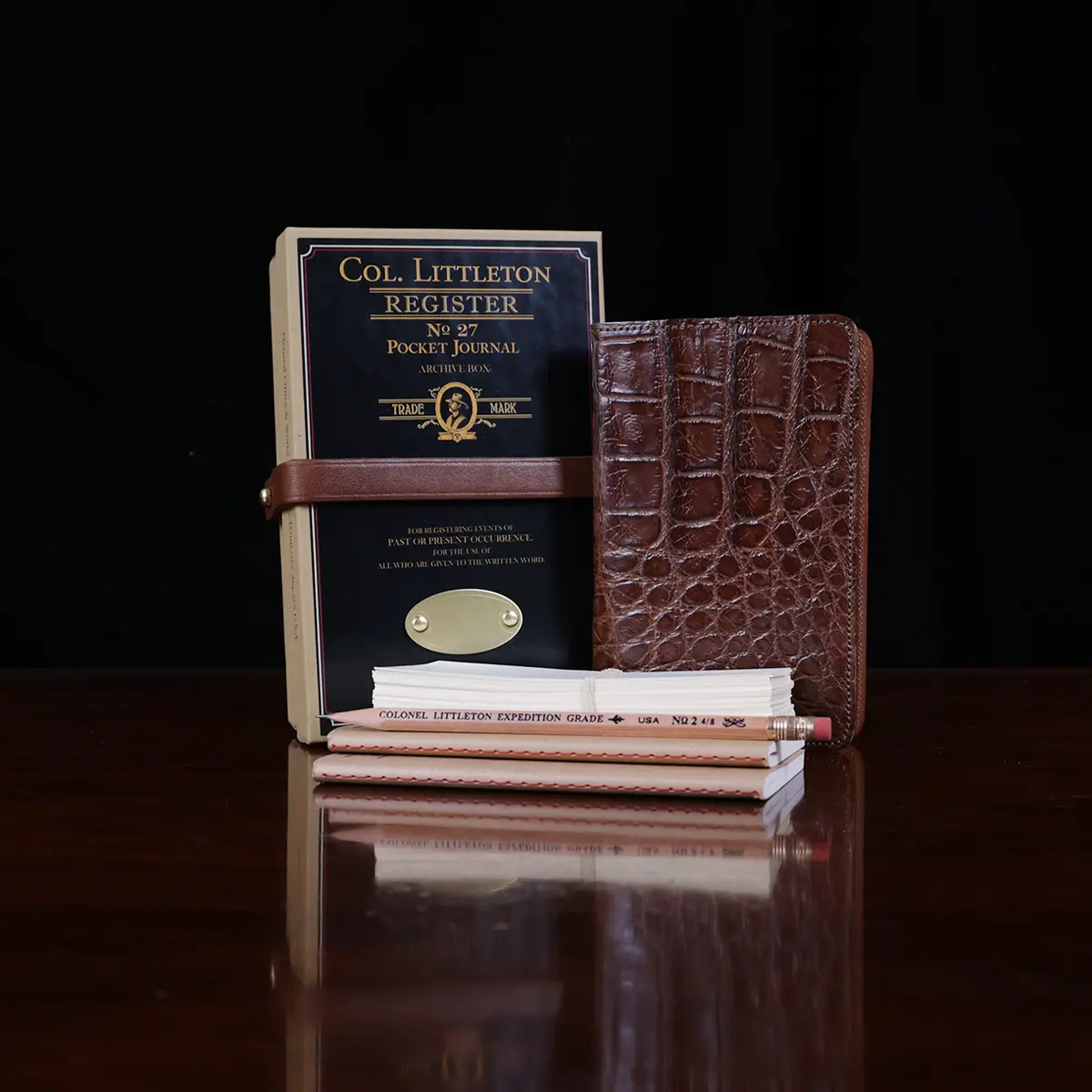 Luxury American Alligator Pocket Journal | USA Made | Col. Littleton