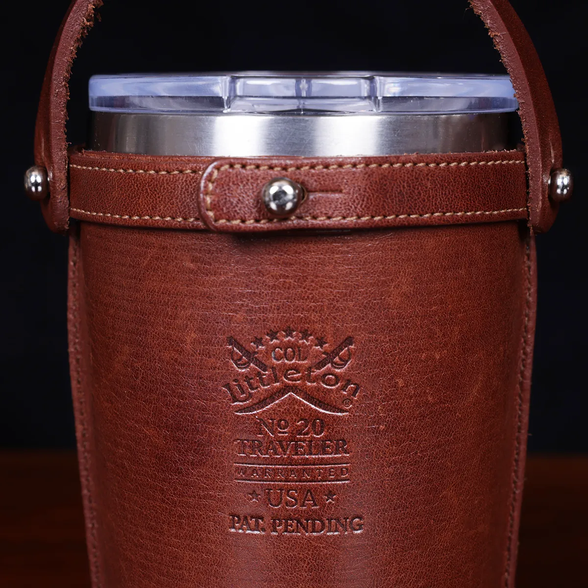 Antiqued Leather Effect Traditional Hat Box/Ice Bucket