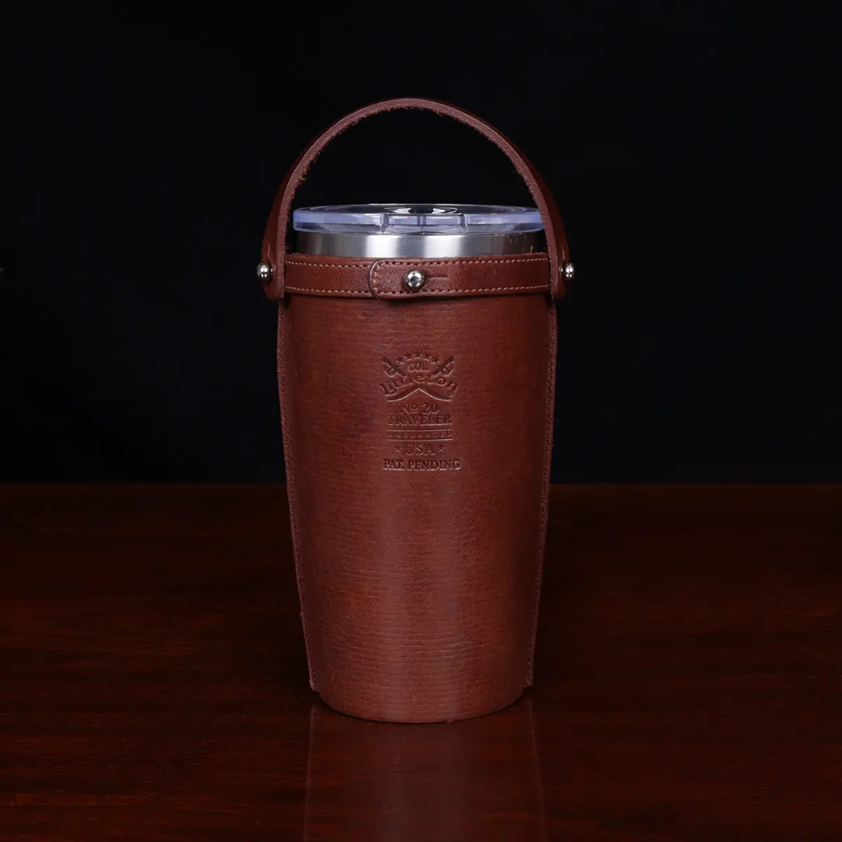 Yeti Rambler Sleeve in Horween Leather - Personalized and Made to Order