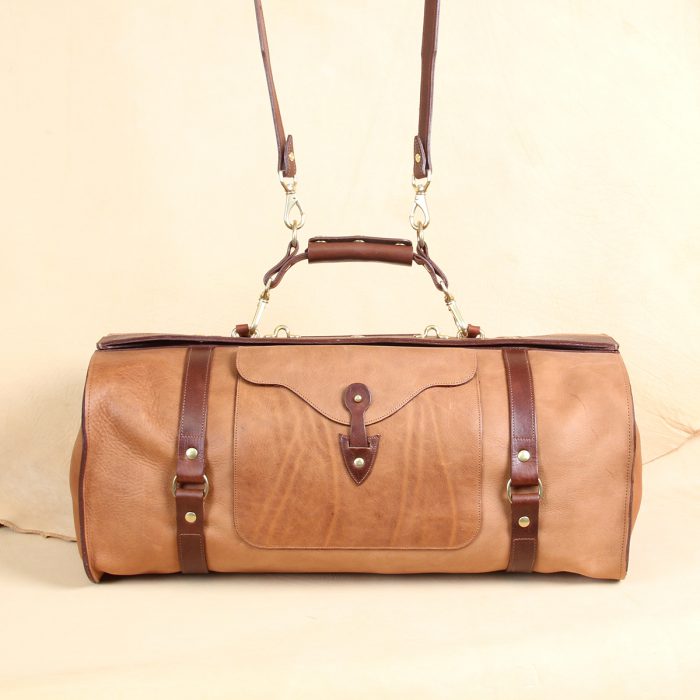 leather duffel travel bag