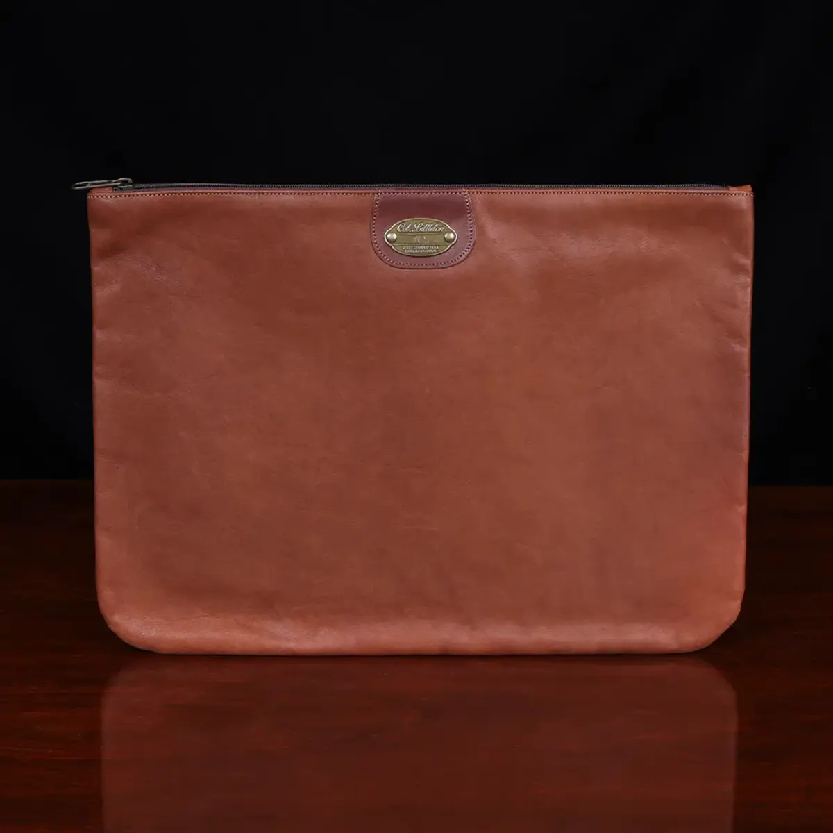 Leather Zipper Pouch - Made in USA - 9 x 5