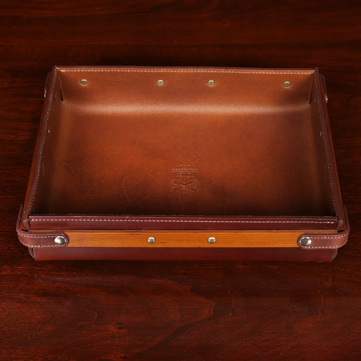 Luxury Leather Catchall Valet Tray for Men