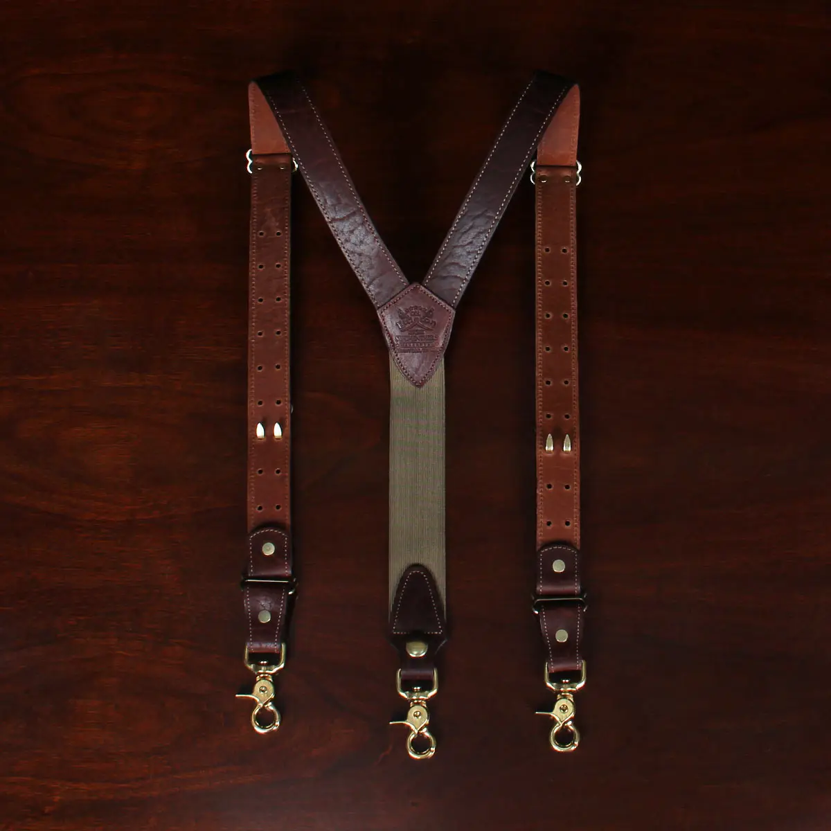 Leather Suspenders No. 2, American Buffalo, USA Made