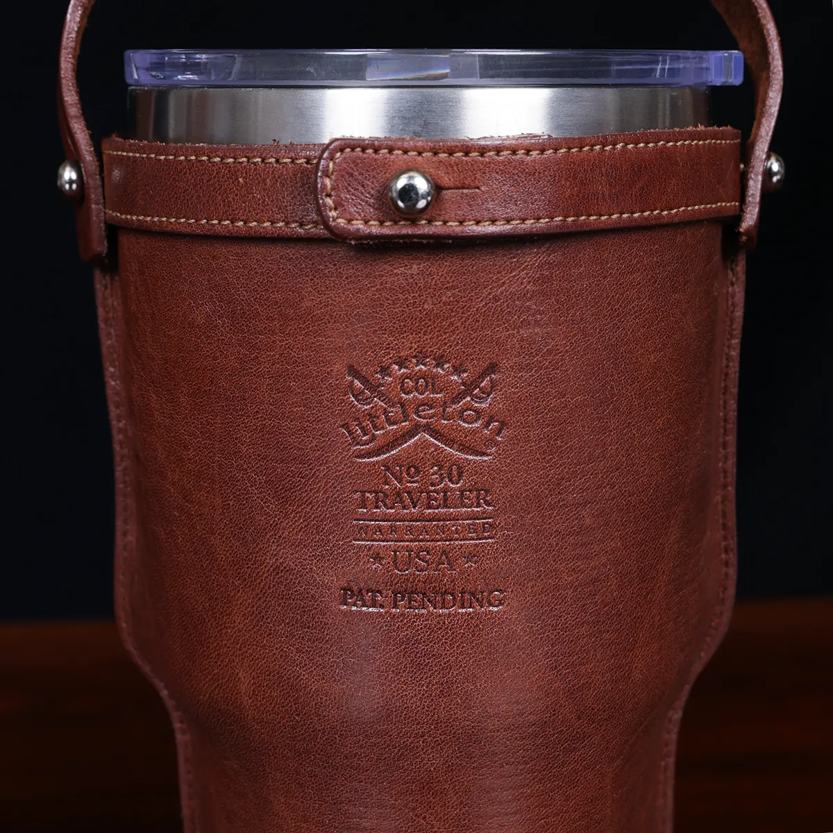 CUSTOM Cup Leather Sleeve Wrap 30 & 40 Oz Cup Sleeve Leather Tumbler Sleeve  Cup NOT Included 