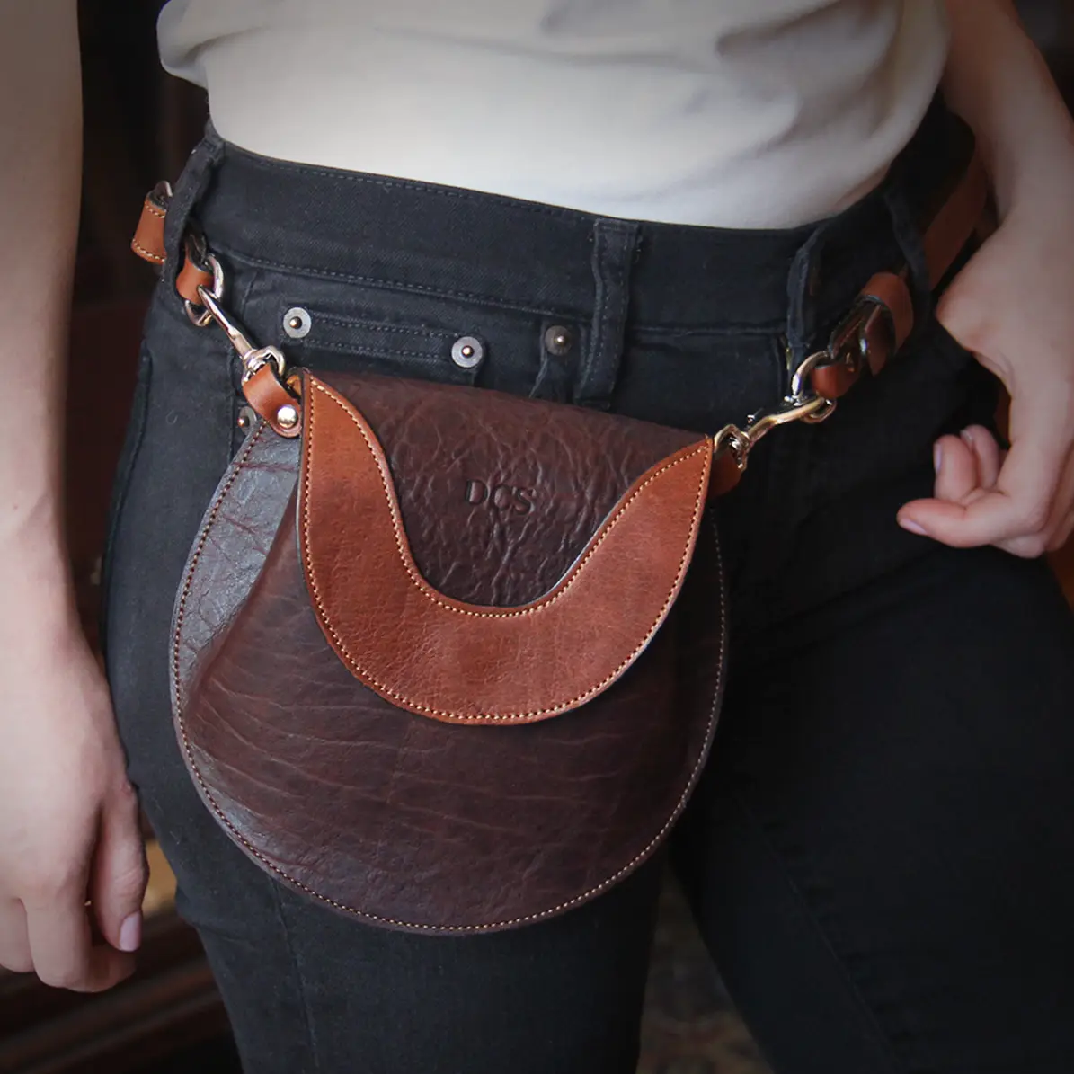 Leather Belt Bag No.1 Bitsy Convertible Crossbody Purse, USA Made | Col ...