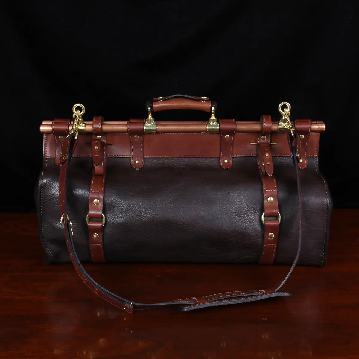 Buffalo Leather Duffle, No. 5 Grip Travel Bag - USA Made | Col. Littleton