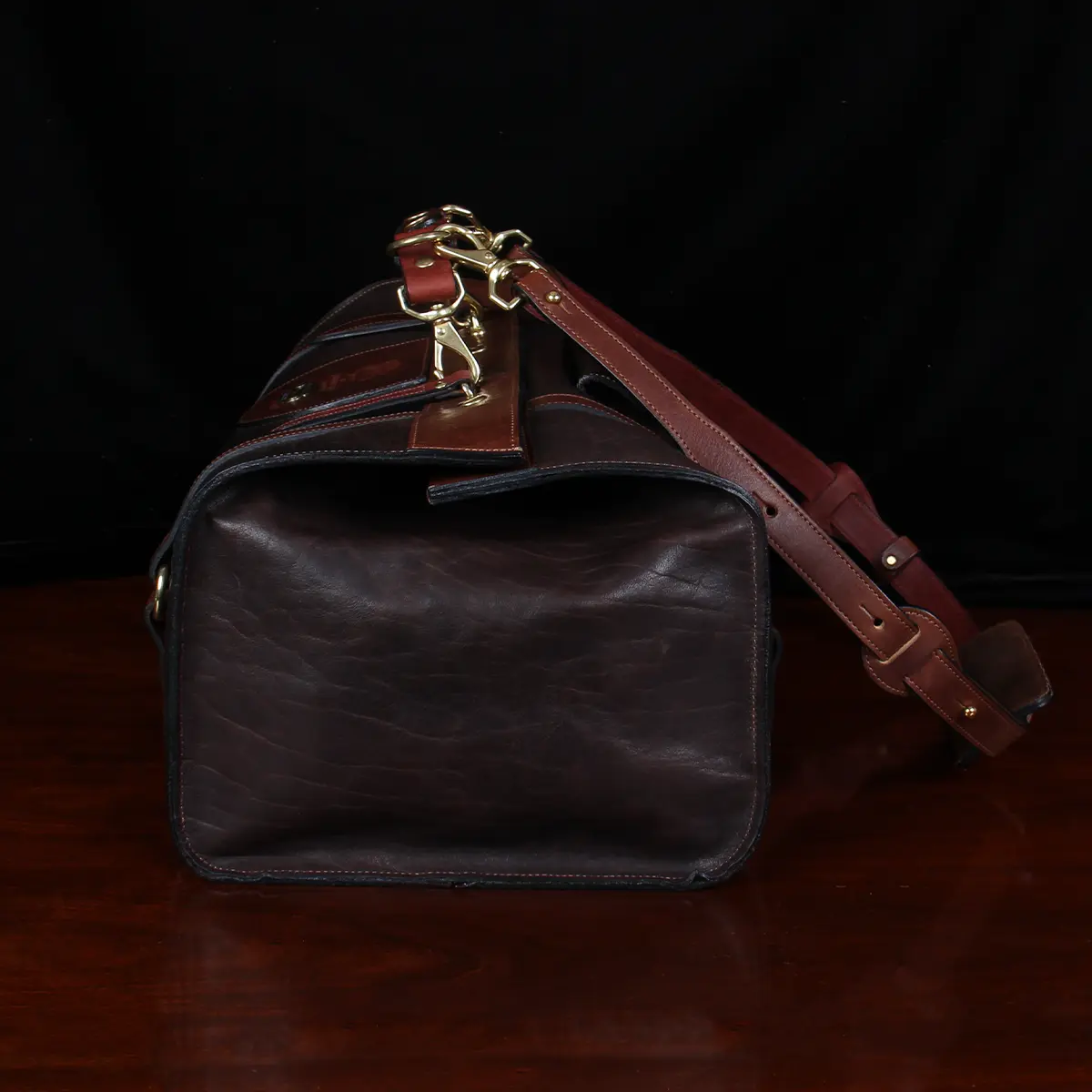 Leather American Buffalo Bison Duffel Bag, USA Made