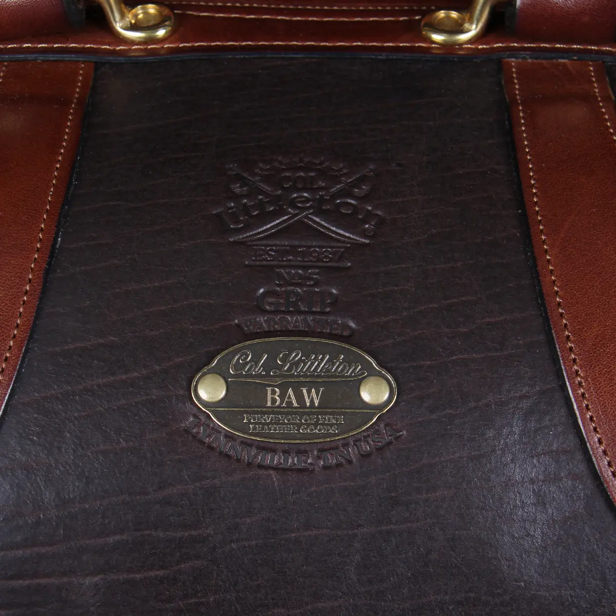 Buffalo Leather Duffle, No. 5 Grip Travel Bag - USA Made | Col