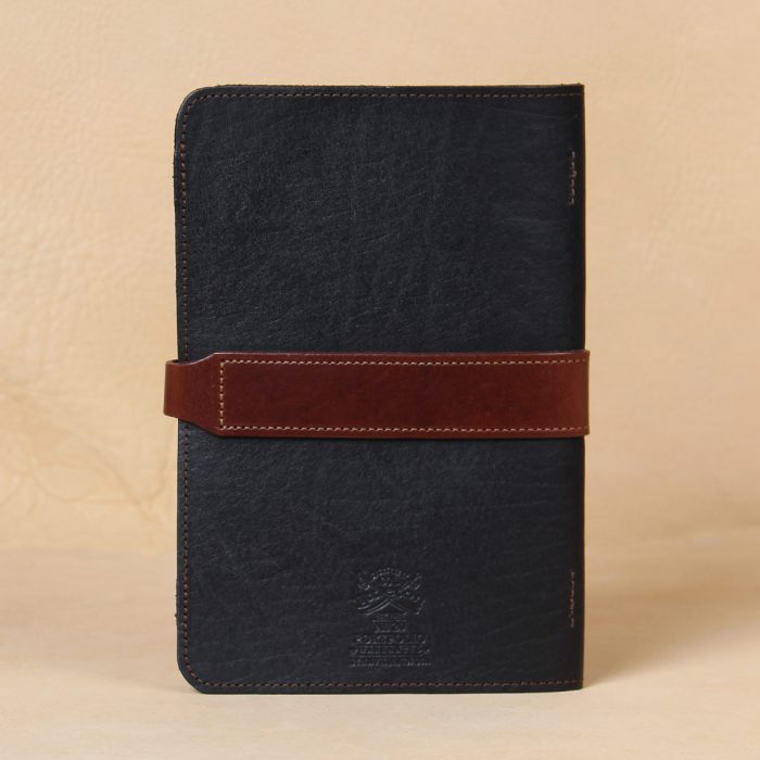 Travel Size Leather Portfolio No 20 Personalized USA Made Col   Portfolio No20 Blackbrown Back 700x700 