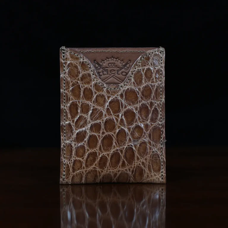 no 4 cardcase wallet in alligator - id 003 - front view