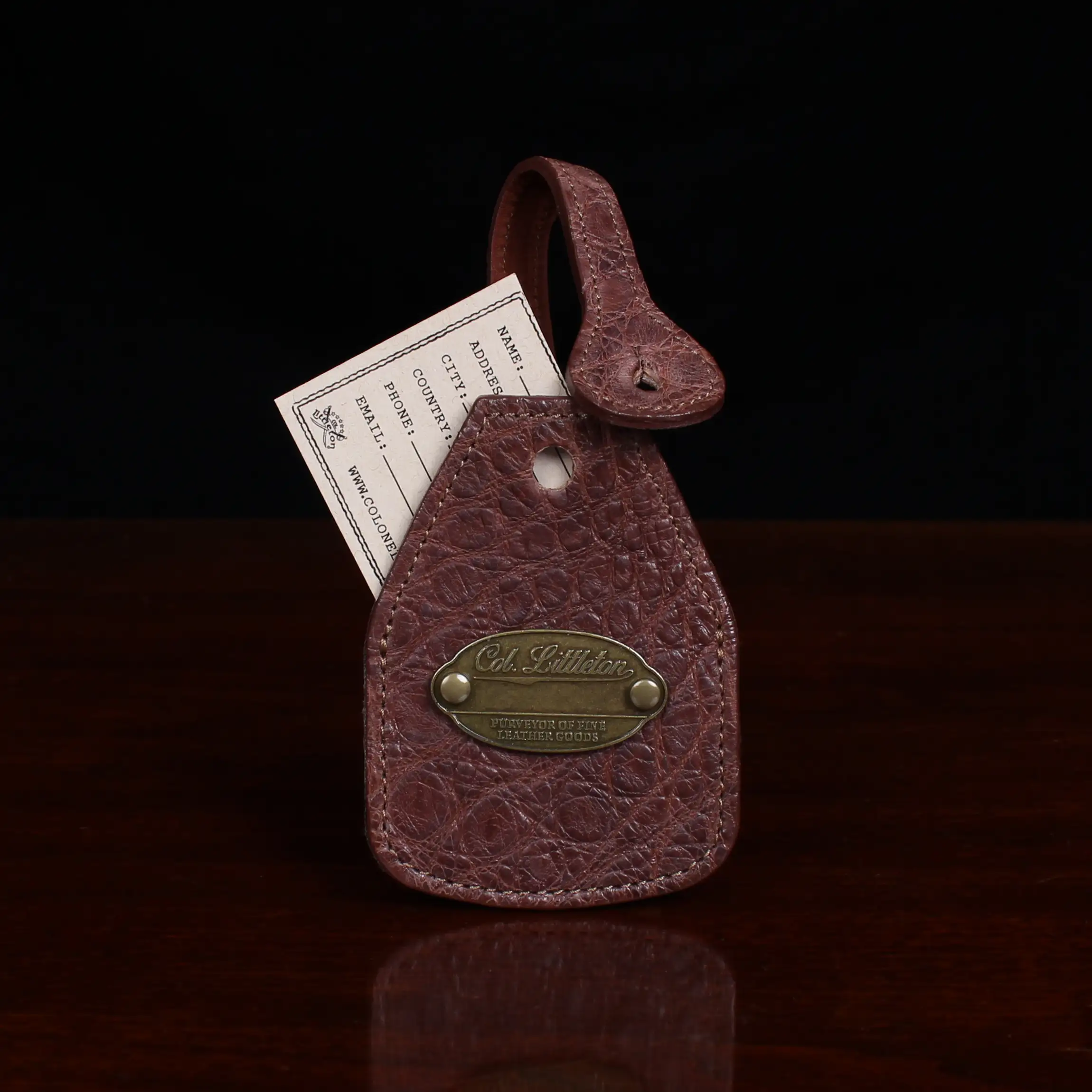 Leather Luggage Tag | Personalized & USA Made | Col Littleton