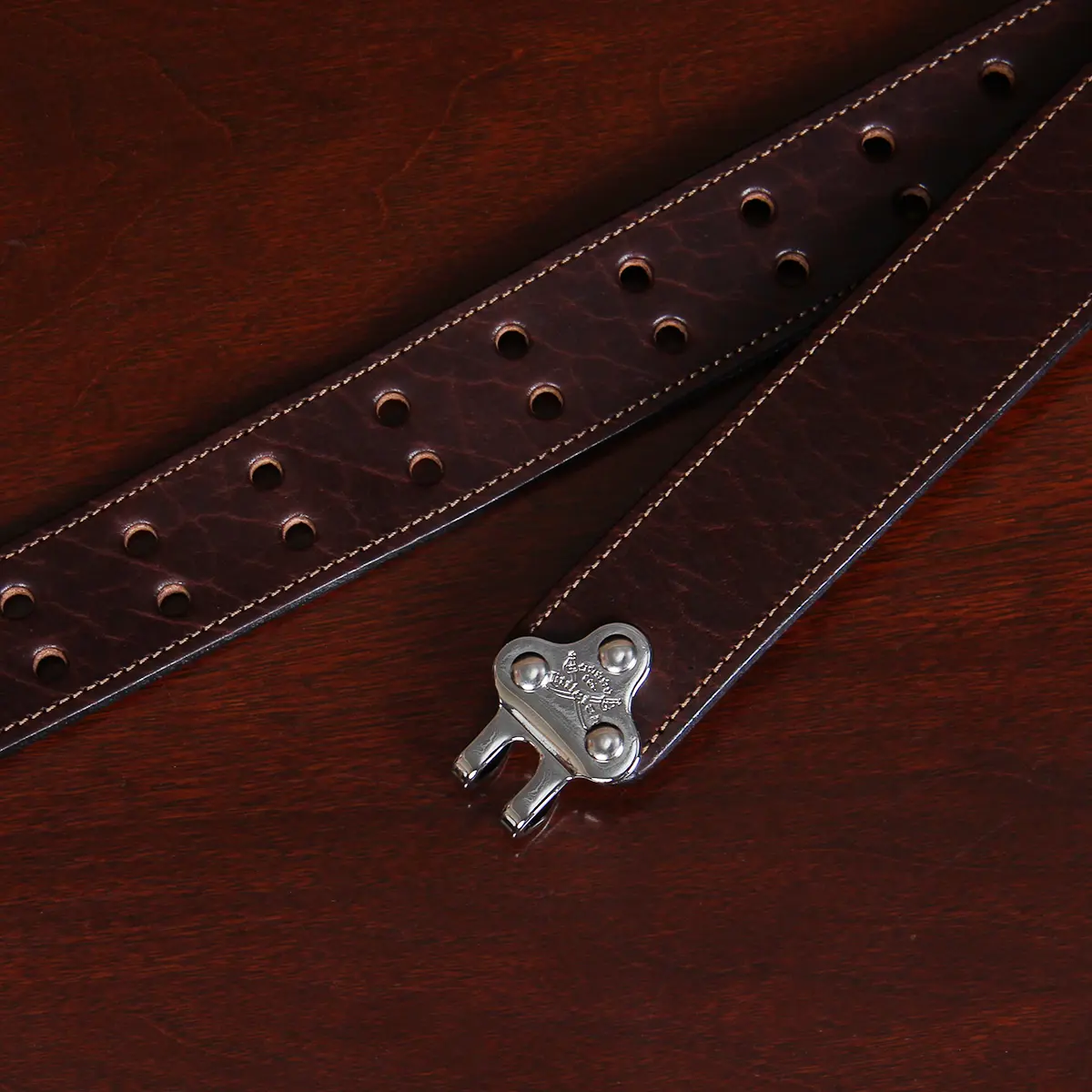 Black Bridle Leather Belt by Hooks Crafted Leather Co