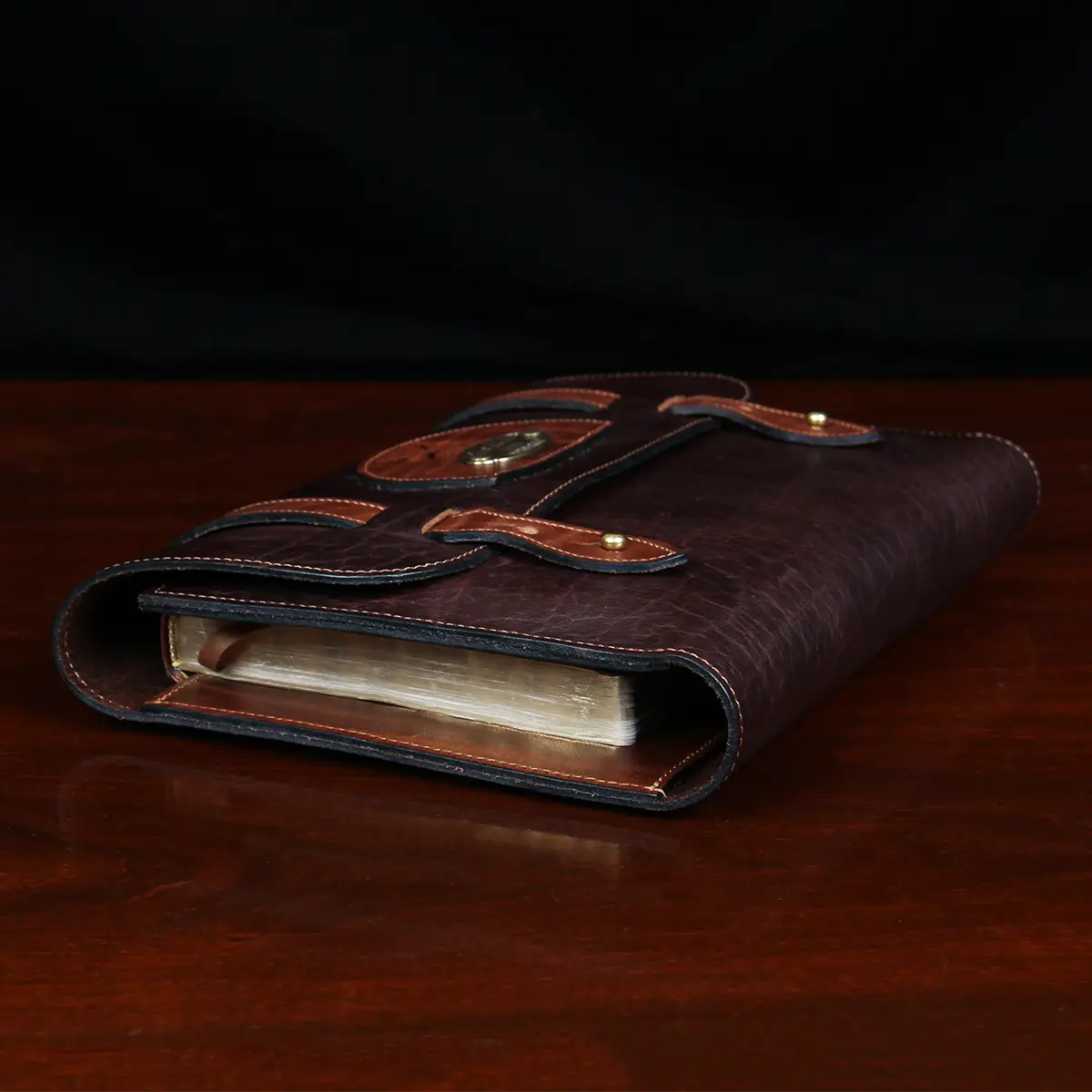 American Buffalo Bison Leather Journal Cover, USA Made