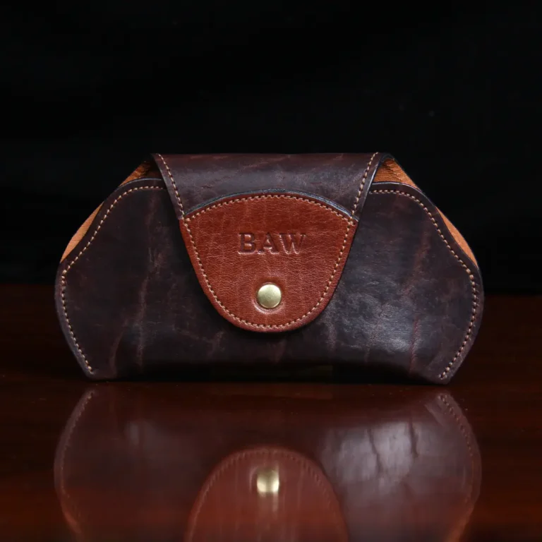 Handcrafted Leather Eyeglass Case - Cool Companion in Brown