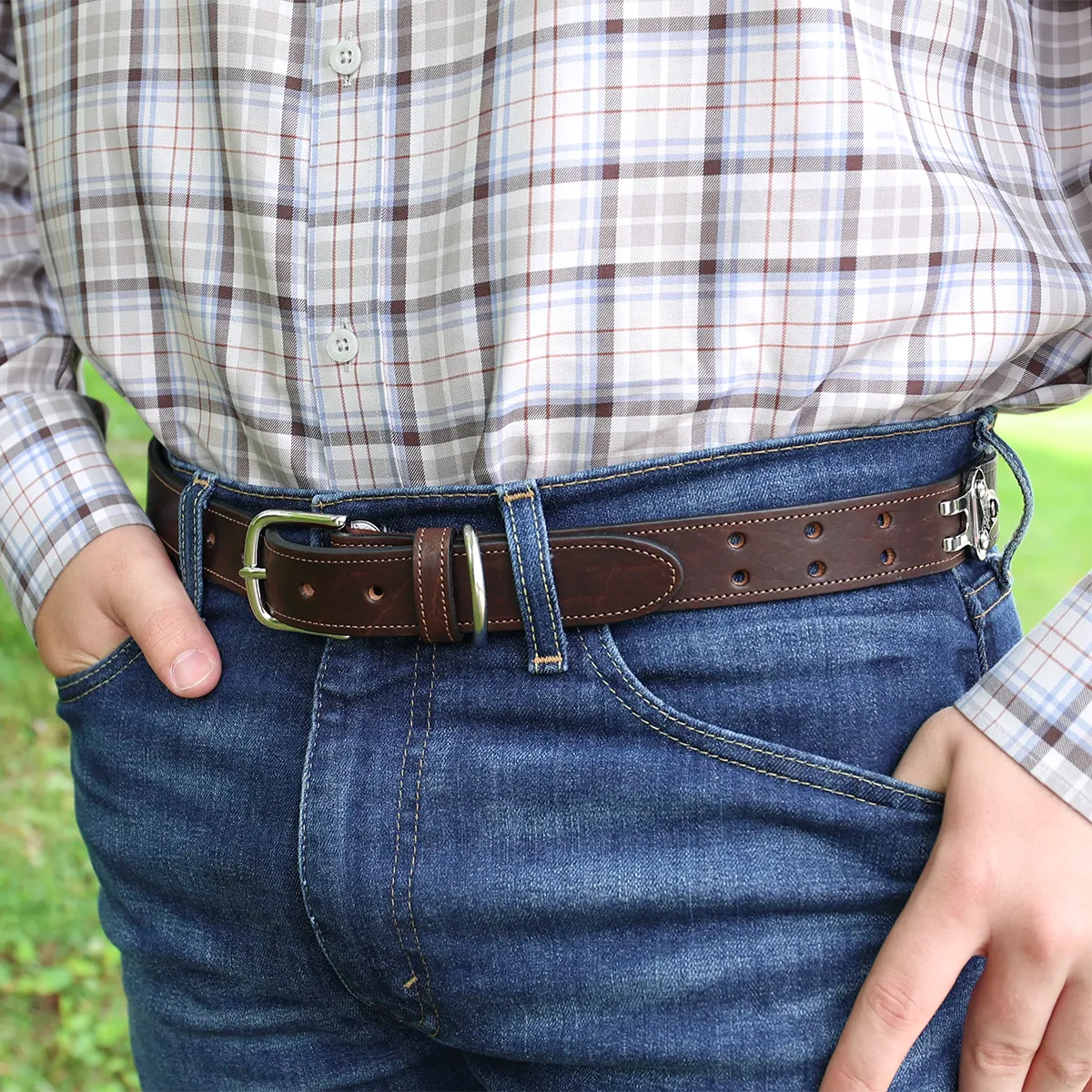 American Buffalo Leather Belt No. 1 USA Made Col. Littleton