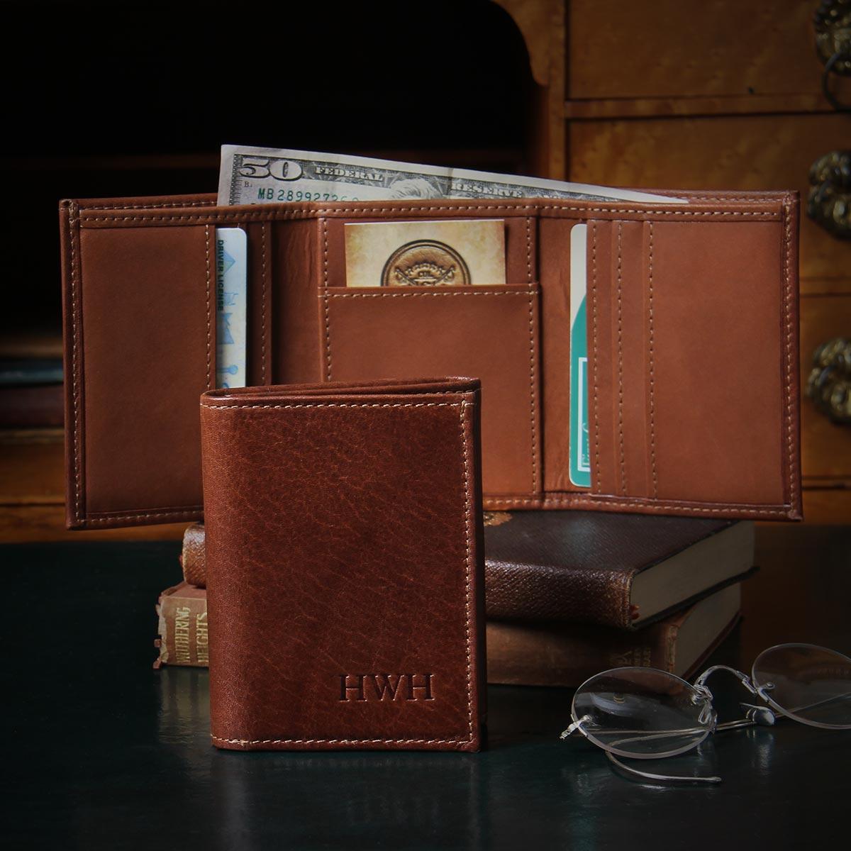 The Long Wallet - Large Top Grain Brown Leather Wallet, Dark Brown