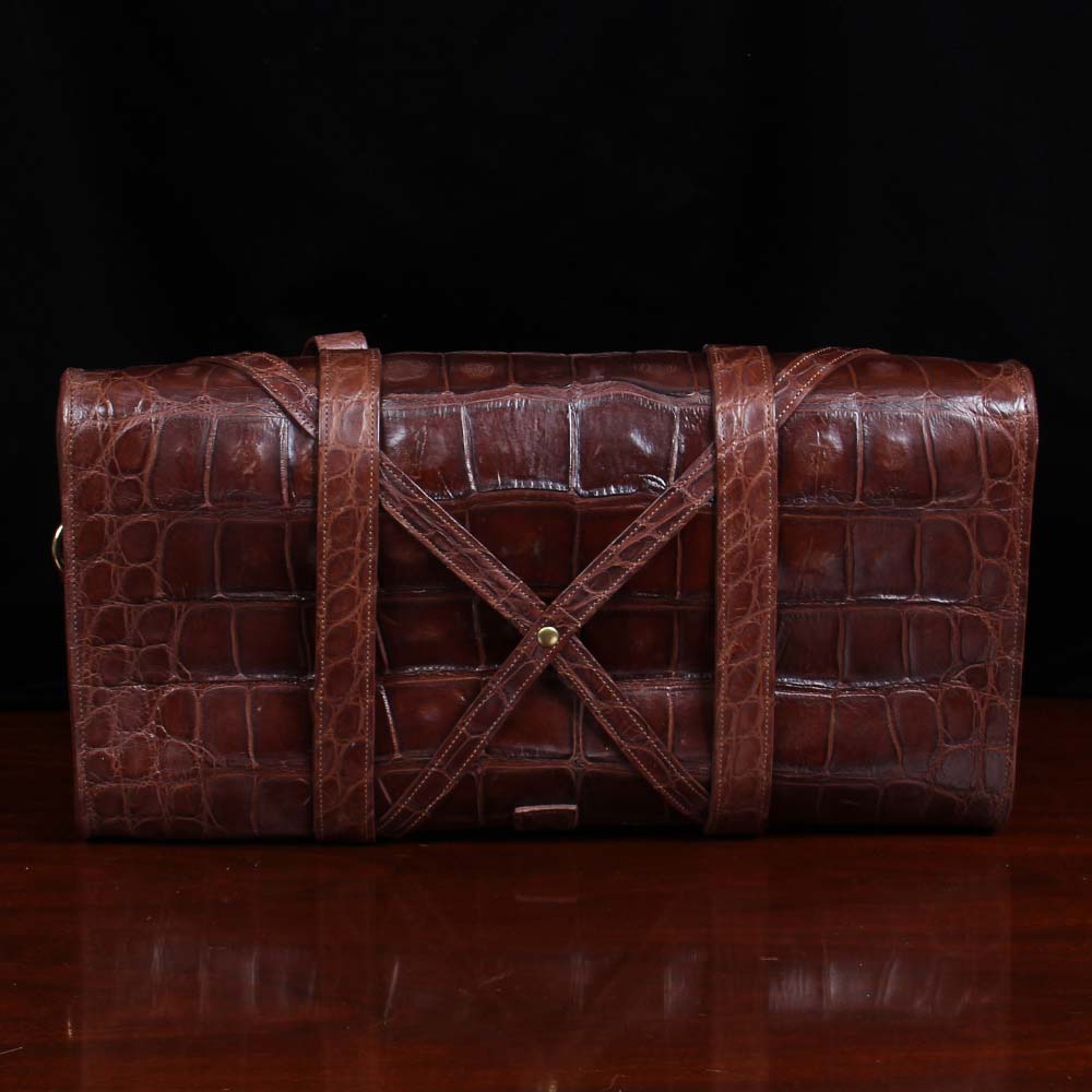 Realcrocodile alligator leather skin Brown duffle bag, Travel
