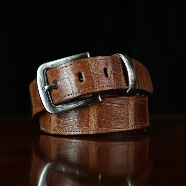 No. 4 Belt in American Alligator showing the front - small - id 002