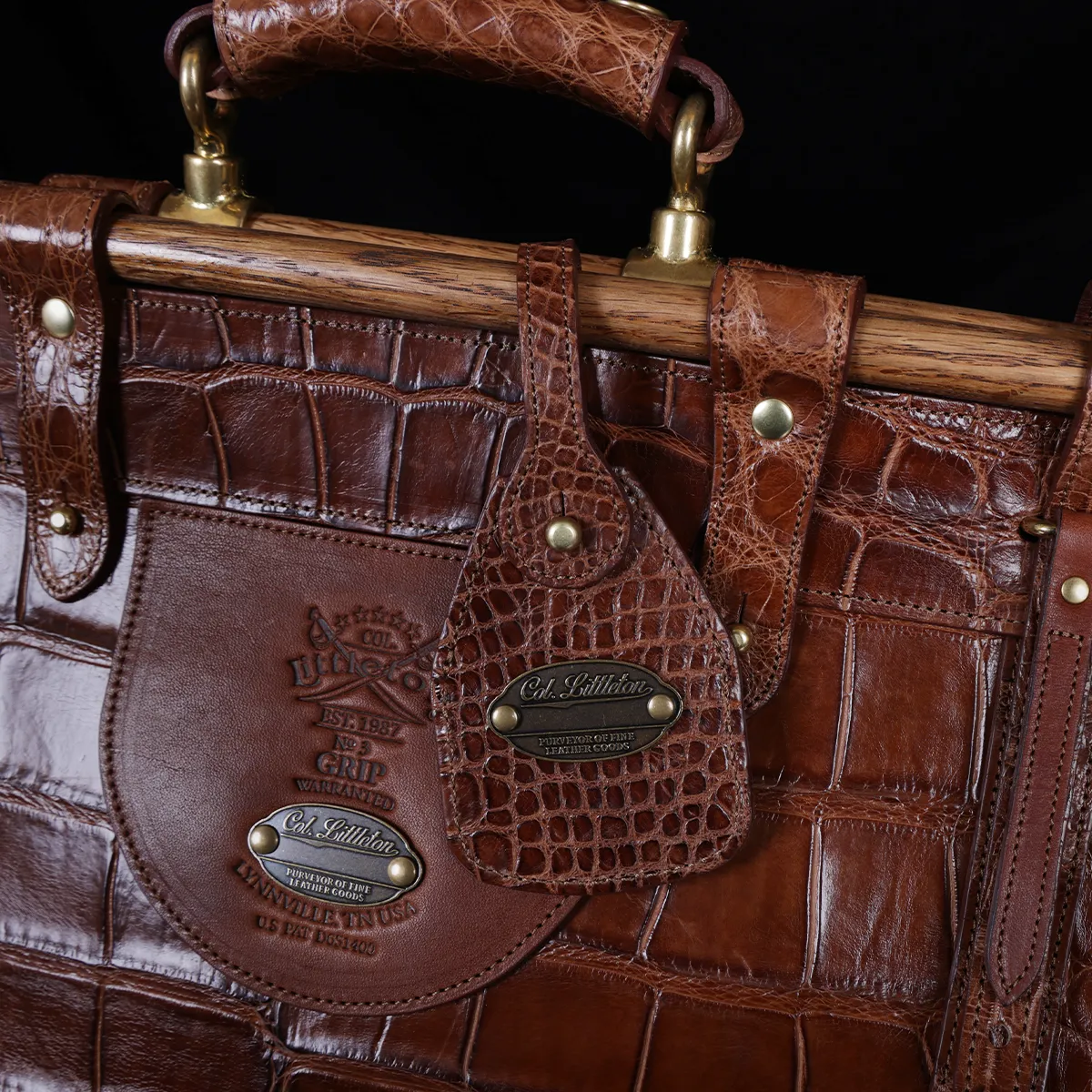 Early 20th Century Crocodile Suitcase in Antique Luggage & Bags