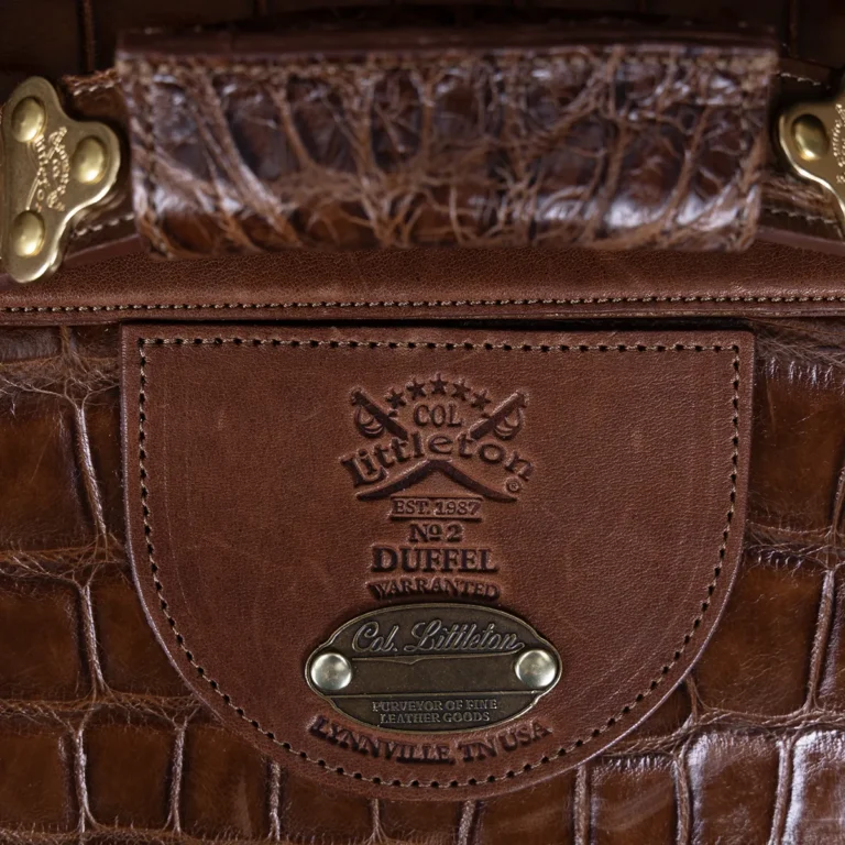 badge view of No. 2 Duffel Bag in American Alligator