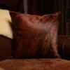 front of hair on leather pillow sitting in wood chair - id 001