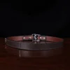 No. 5 Cinch Belt in Brown Leather with Stainless - back view