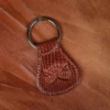 back side of a brown lizard key ring