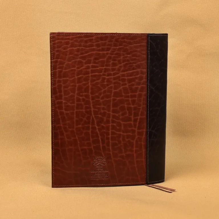 leather composition journal with rugged leather