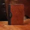 leather composition journal with rugged leather